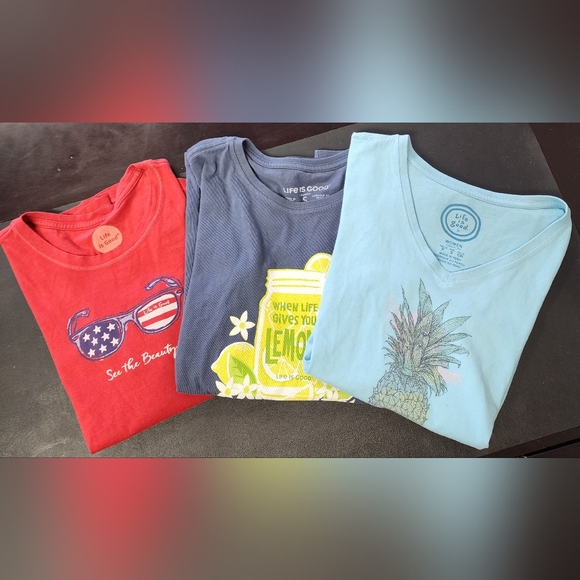 Life Is Good Womens Tee Shirts, Lot Of 3!  Size Small - Picture 1 of 14